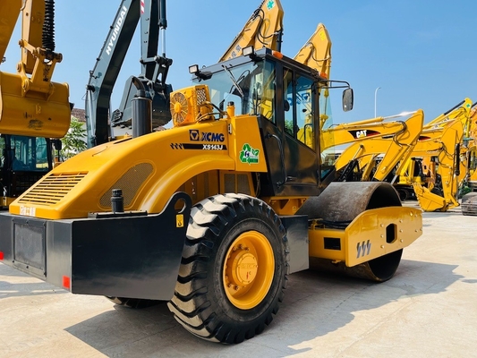 คุณภาพ  14 Ton Used XCMG XS143J Road Roller Second Hand Single Steel Vibratory Roller โรงงาน