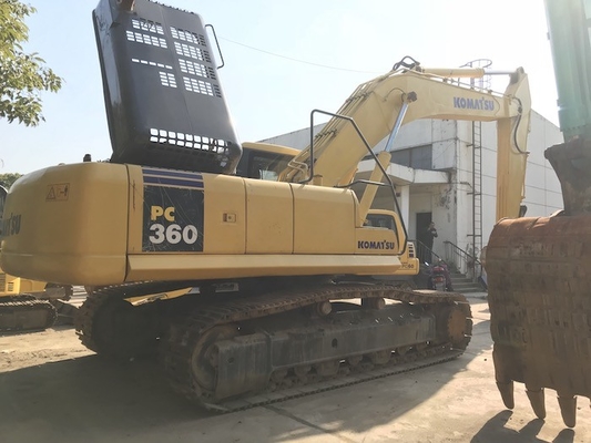 PC360-7 รถขุดตีนตะขาบไฮดรอลิกใช้ Komatsu รถขุดพร้อมถังขนาด 16m3