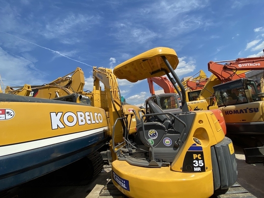 3915KG3 PC35MR-2 รถขุดตีนตะขาบไฮดรอลิกมือสอง Komatsu 3 Ton