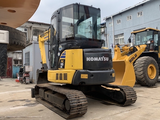 5160KG3 รถขุดตีนตะขาบไฮดรอลิกมือสอง Komatsu รถขุด 5 ตัน PC55MR-2