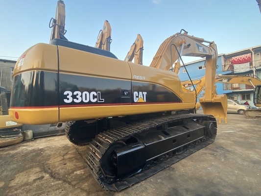 30t มือสอง CAT 330CL รถขุดตีนตะขาบไฮดรอลิก 1.7m3 ถัง 35108kg