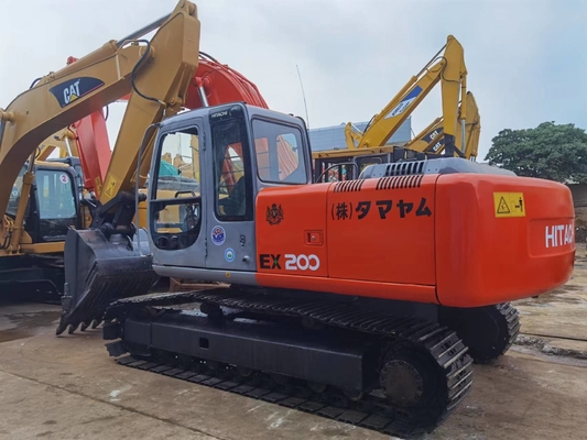20t ใช้ Hitachi EX200-5 รถขุดตีนตะขาบไฮดรอลิกพร้อมถัง 0.8m3 18824.1kg