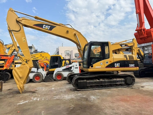 มือสอง CAT Caterpillar 320C เครื่องขุดไฮดรอลิก ครอลเลอร์ เครื่องก่อสร้าง 20 ตัน