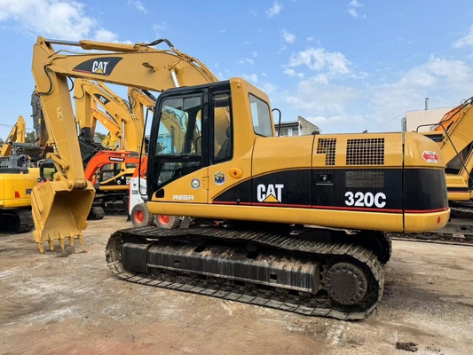 มือสอง CAT Caterpillar 320C เครื่องขุดไฮดรอลิก ครอลเลอร์ เครื่องก่อสร้าง 20 ตัน