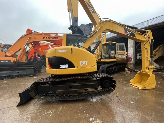เครื่องขุดแท้ของญี่ปุ่น Cat 308D มือสอง เครื่องขุดรถยนต์ Caterpillar มือสอง 8 ตัน