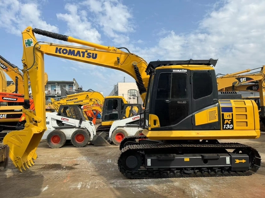 13 ตัน ของแท้ของญี่ปุ่น มือสอง Komatsu PC130-7 เครื่องขุด Crawler ขาย