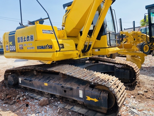 20 ตัน ของแท้ของญี่ปุ่น มือสอง Komatsu PC200-7 เครื่องขุด Crawler ขาย