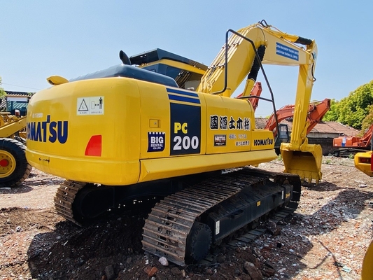 20 ตัน ของแท้ของญี่ปุ่น มือสอง Komatsu PC200-7 เครื่องขุด Crawler ขาย