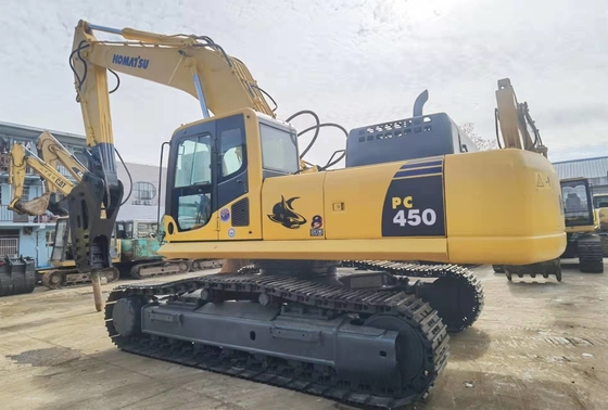 45 ตัน ของแท้ของญี่ปุ่น มือสอง Komatsu PC450-8 เครื่องขุด Crawler ขาย