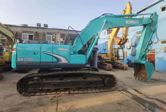 20 ตัน ของแท้ของญี่ปุ่นใช้ Kobelco SK200-8 เครื่องขุด Crawler ด้วยพลังงานเครื่อง 114KW และความจุของถัง 0.8 m3