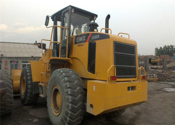 3-5 ตัน เครื่องบรรทุกล้อ Liugong ZL50CN มือสอง เครื่องบรรทุกถัง 1.8-5.6cbm