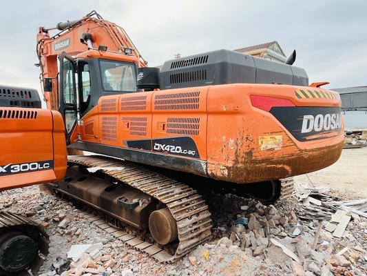 42 ตัน ของแท้ใช้ Doosan DX420LC-9C เครื่องขุด Crawler ด้วยความจุถัง 2 m3 เครื่องขุดมือสอง