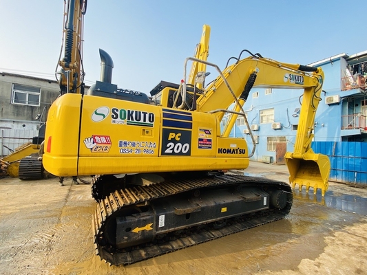 20 ตัน ของแท้ของญี่ปุ่น มือสอง Komatsu PC200-8 เครื่องขุด Crawler ใช้ในขาย