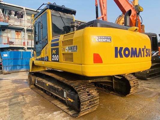 20 ตัน ของแท้ของญี่ปุ่น มือสอง Komatsu PC200-8 เครื่องขุด Crawler ใช้ในขาย
