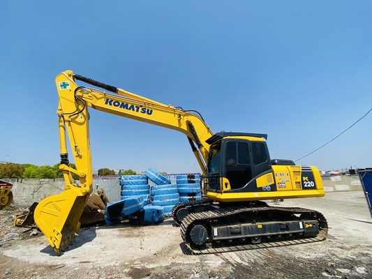 22 ตัน ของแท้ของญี่ปุ่น มือสอง Komatsu PC220-7 เครื่องขุด Crawler ใช้ในขาย