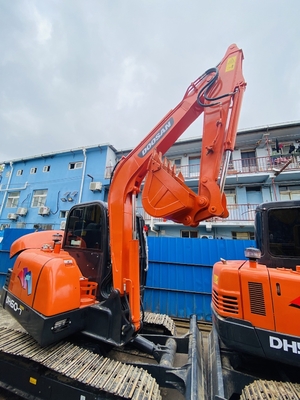 6 ตัน ของแท้ใช้ Doosan DH60-7 เครื่องขุด Crawler มือสอง ด้วยความจุ 0.09-0.2 m3