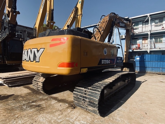 21 ตัน ใช้ Sany SY215C เครื่องขุดน้ํามือสอง เครื่องขุดน้ําหนัก 1.1 M3