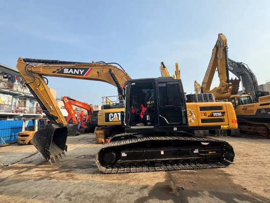 21 ตัน ใช้ Sany SY215C เครื่องขุดน้ํามือสอง เครื่องขุดน้ําหนัก 1.1 M3