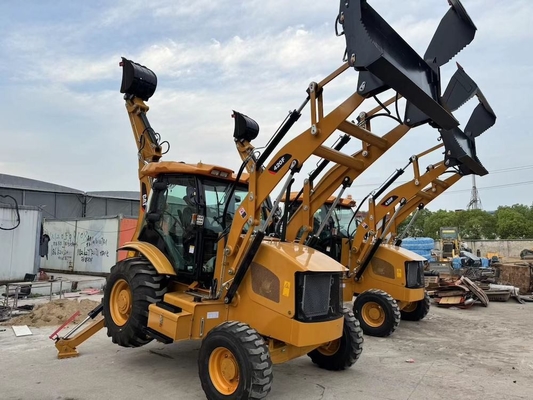 ใช้ CAT Caterpillar 420F Backhoe Loader เครื่องไฮดรอลิก มือสอง CAT Backhoe Excavator