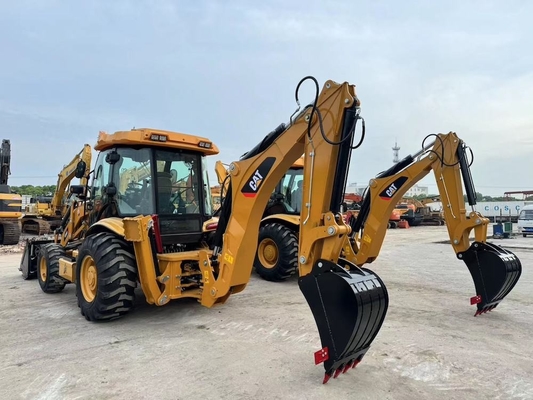 ใช้ CAT Caterpillar 420F Backhoe Loader เครื่องไฮดรอลิก มือสอง CAT Backhoe Excavator