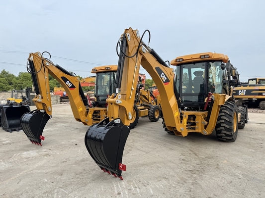 ใช้ CAT Caterpillar 420F Backhoe Loader เครื่องไฮดรอลิก มือสอง CAT Backhoe Excavator