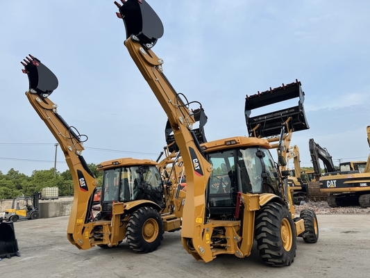 ใช้ CAT Caterpillar 420F Backhoe Loader เครื่องไฮดรอลิก มือสอง CAT Backhoe Excavator