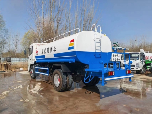 15CBM 185hp มือสอง คินแลนด์ ดงเฟง Sprinkler ถังน้ํา รถบรรทุกถังน้ํามือสอง สําหรับขาย