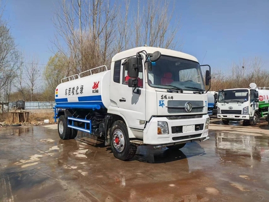 15CBM 185hp มือสอง คินแลนด์ ดงเฟง Sprinkler ถังน้ํา รถบรรทุกถังน้ํามือสอง สําหรับขาย