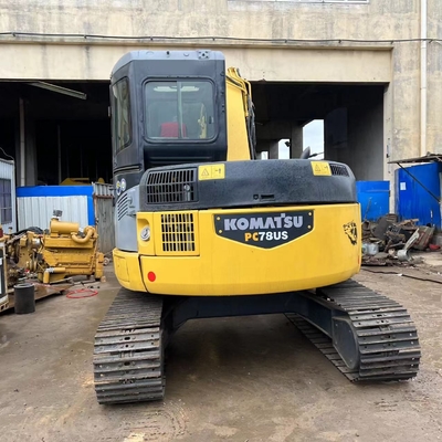 7 ตัน ใช้ Komatsu PC78US Excavator มือสอง Komatsu Crawler Excavator เครื่องจักรก่อสร้าง