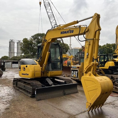 7 ตัน ใช้ Komatsu PC78US Excavator มือสอง Komatsu Crawler Excavator เครื่องจักรก่อสร้าง