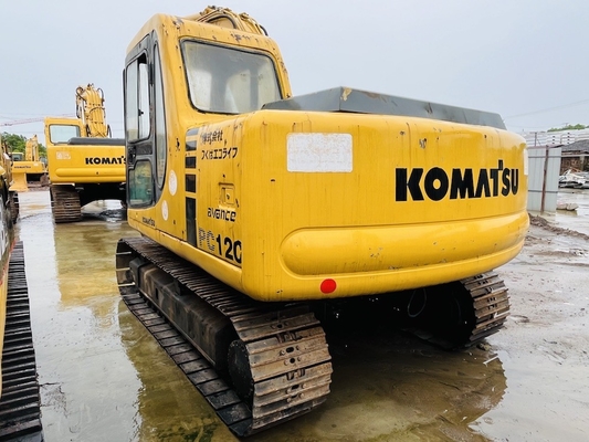 12 ตัน ญี่ปุ่น ผลิตเครื่องขุด Komatsu PC120-6 มือสอง Komatsu เครื่องขุดไฮดรอลิก