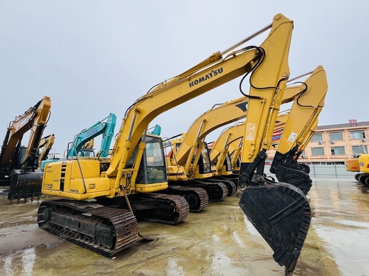 12 ตัน ญี่ปุ่น ผลิตเครื่องขุด Komatsu PC120-6 มือสอง Komatsu เครื่องขุดไฮดรอลิก