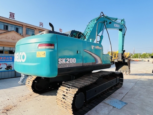 ใช้ Kobelco SK200-8 เครื่องขุดไฮดรอลิก เครื่องขุดมือสอง 20 ตัน Digger Backhoe