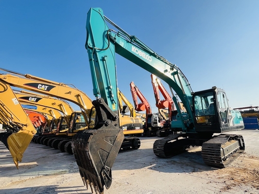 ใช้ Kobelco SK200-8 เครื่องขุดไฮดรอลิก เครื่องขุดมือสอง 20 ตัน Digger Backhoe