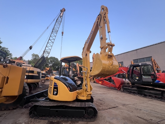 เครื่องขุดขนาดเล็ก ใช้ Komatsu PC35MR เครื่องขุดขี่ เครื่องขุดมือสอง เครื่องจักรก่อสร้าง