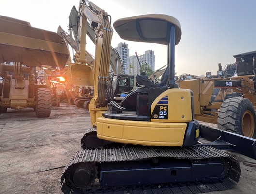 เครื่องขุดขนาดเล็ก ใช้ Komatsu PC35MR เครื่องขุดขี่ เครื่องขุดมือสอง เครื่องจักรก่อสร้าง