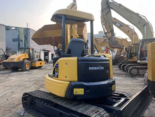 เครื่องขุดขนาดเล็ก ใช้ Komatsu PC35MR เครื่องขุดขี่ เครื่องขุดมือสอง เครื่องจักรก่อสร้าง