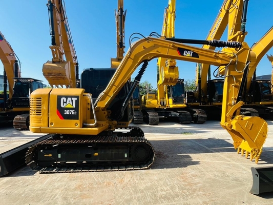 0.33 CBM CAT 307E2 เครื่องขุดหิน Caterpillar มือสอง ยี่ปุ่นทํา เครื่องขุดหิน Crawler มือสอง 7 ตัน เครื่องจักรกลก่อสร้าง