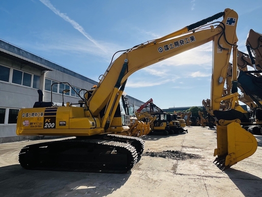 20 ตัน 100% มือสอง Komatsu PC200-8 เครื่องขุดแคลนใช้ Digger แท้ญี่ปุ่น Komatsu SAA6D107E-1