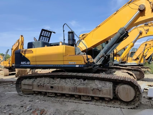 48 ตัน ของแท้มือสอง Hyundai R485LVS เครื่องขุด Crawler ใช้ Hyundai Digger สําหรับขาย