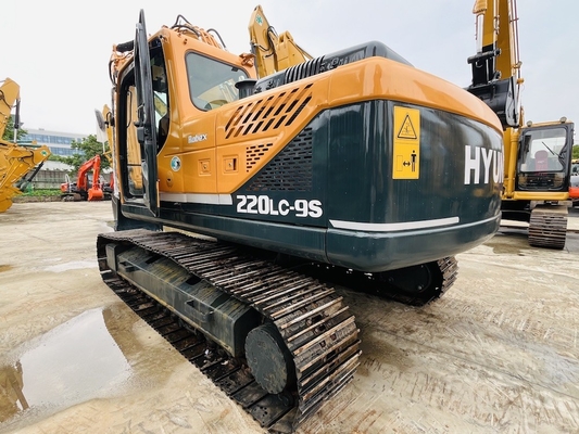 22 ตันมือสอง Hyundai Digger ของเดิมมือสอง Hyundai R220LC-9S เครื่องขุด Crawler